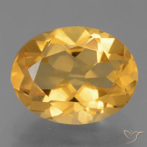 2.10ct Natural Dorado naranja claro medio Citrino, Ovalada, VS