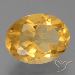 Citrino Dorado naranja claro medio natural de 2.10 ct, Ovalada, VS