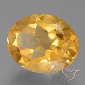 Citrino Dorado naranja intenso natural de 2.78 ct, Ovalada, VS