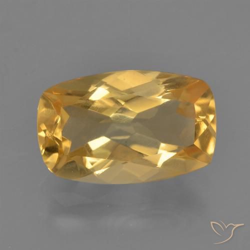 2.68ct Natural Dorado-naranja claro Citrino, Forma Cojín, VVS-VS
