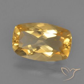 Citrino Dorado-naranja claro natural de 2.68 ct, Forma Cojín, VVS-VS