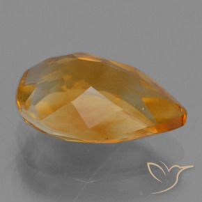 Citrino Dorado naranja intenso natural de 2.06 ct, En forma de pera, VS