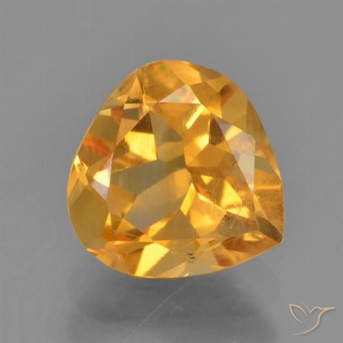 1.72ct Natural Dorado naranja Citrino, En forma de pera, VS