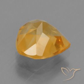 Citrino Dorado naranja natural de 1.72 ct, En forma de pera, VS