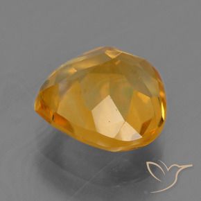 Citrino Dorado naranja oscuro natural de 1.86 ct, En forma de pera, VS