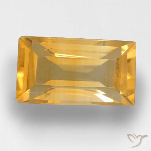 3.45ct Natural Dorado claro Citrino, Corte Baguette, VS