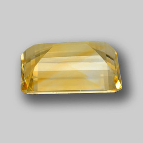 Citrino Dorado amarillo natural de 9.46 ct, corte esmeralda, VVS-VS