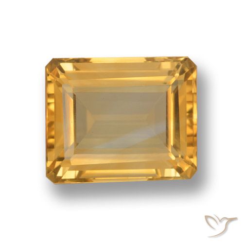 4.89ct Natural Dorado naranja Citrino, corte esmeralda, VVS-VS