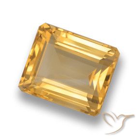 Citrino Dorado naranja natural de 4.89 ct, Corte Octágono / Esmeralda, VVS-VS