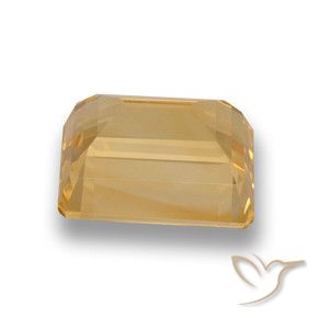 Citrino Dorado naranja natural de 4.89 ct, Corte Octágono / Esmeralda, VVS-VS