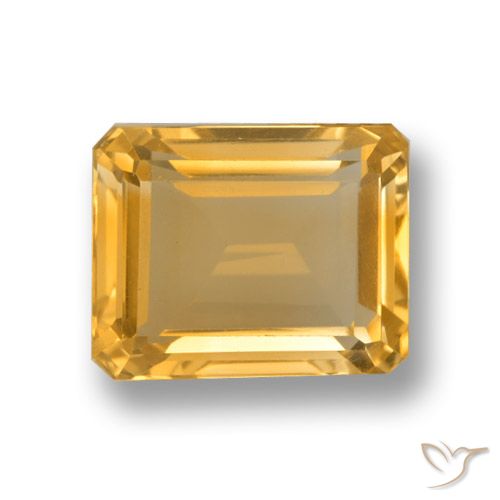 4.82ct Natural Dorado naranja Citrino, corte esmeralda, VVS-VS