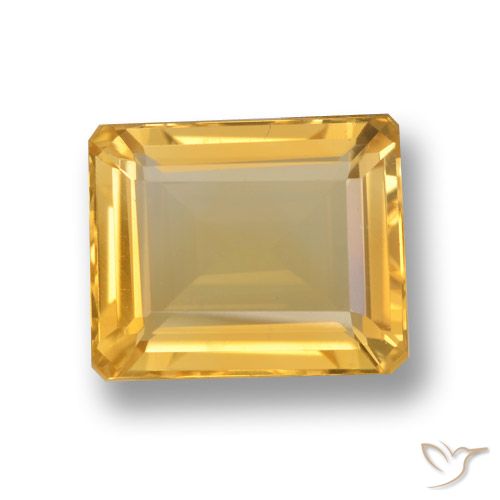 4.74ct Natural Oro Citrino, corte esmeralda, VVS