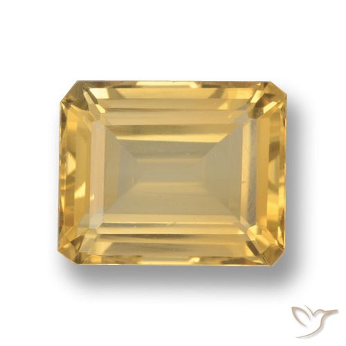 4.46ct Natural Dorado medio Citrino, corte esmeralda, VVS-VS