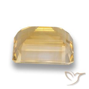 Citrino Dorado medio natural de 4.46 ct, Corte Octágono / Esmeralda, VVS-VS
