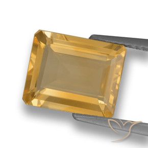 Citrino Dorado-naranja claro natural de 3.20 ct, Corte Octágono / Esmeralda, VVS-VS