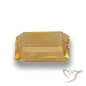Citrino Dorado-naranja claro natural de 3.20 ct, Corte Octágono / Esmeralda, VVS-VS