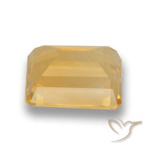 Citrino Dorado medio natural de 4.43 ct, Corte Octágono / Esmeralda, VVS