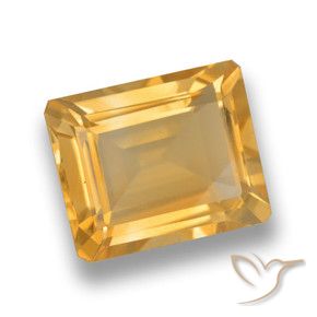 Citrino Dorado-naranja claro natural de 4.21 ct, Corte Octágono / Esmeralda, VVS-VS