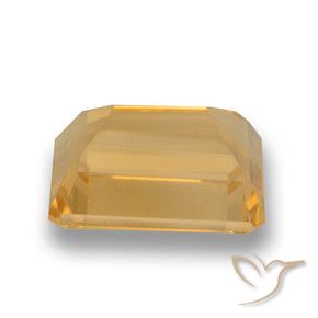 Citrino Dorado medio natural de 4.31 ct, Corte Octágono / Esmeralda, VVS-VS