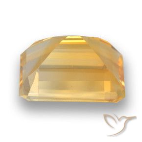 Citrino Dorado naranja claro medio natural de 4.01 ct, Corte Octágono / Esmeralda, VVS