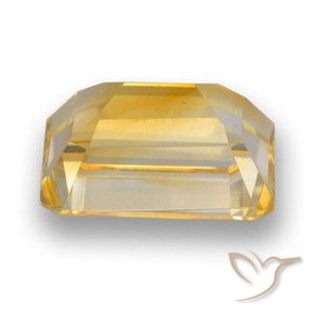 Citrino Dorado naranja claro medio natural de 4.24 ct, Corte Octágono / Esmeralda, VVS-VS