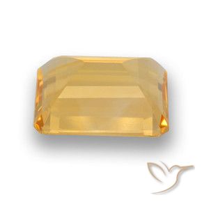 Citrino Dorado naranja claro medio natural de 3.85 ct, Corte Octágono / Esmeralda, VVS