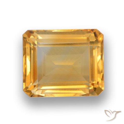 4.53ct Natural Dorado naranja Citrino, corte esmeralda, VVS-VS