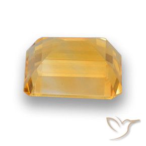 Citrino Dorado naranja natural de 4.53 ct, Corte Octágono / Esmeralda, VVS-VS