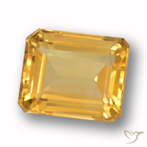 4.64ct Natural Dorado naranja claro medio Citrino, corte esmeralda, VVS-VS