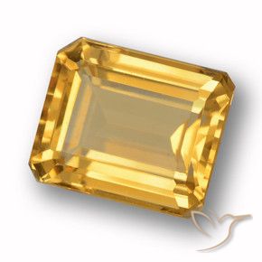 Citrino Dorado naranja claro medio natural de 4.64 ct, Corte Octágono / Esmeralda, VVS-VS