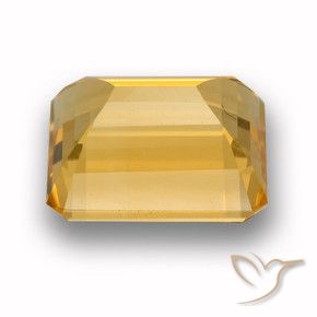 Citrino Dorado naranja claro medio natural de 4.64 ct, Corte Octágono / Esmeralda, VVS-VS