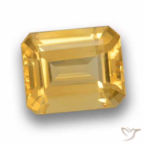4.06ct Natural Oro Citrino, corte esmeralda, VVS-VS