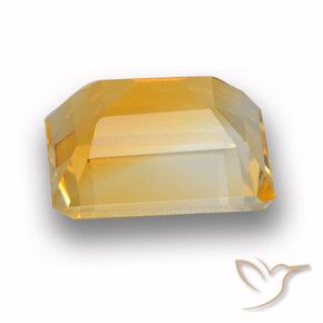 Citrino Dorado naranja natural de 4.49 ct, Corte Octágono / Esmeralda, VVS-VS