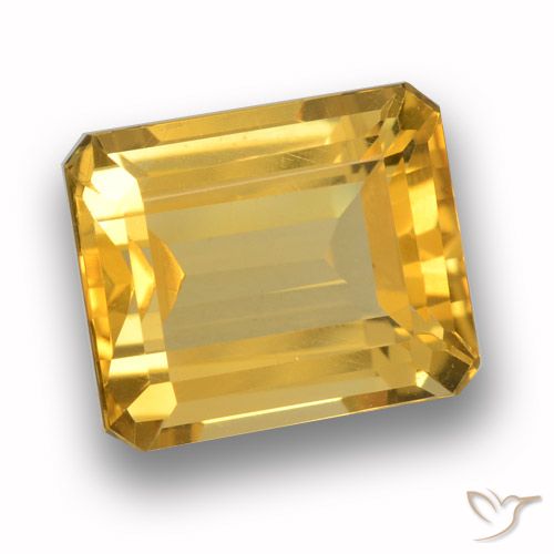 4.66ct Natural Dorado medio Citrino, corte esmeralda, VVS-VS