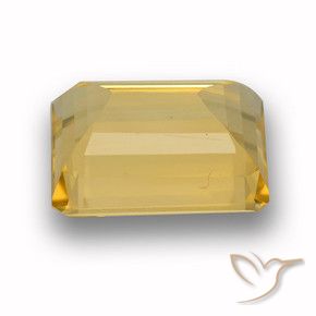 Citrino Dorado medio natural de 4.10 ct, Corte Octágono / Esmeralda, VVS-VS