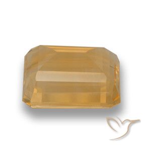 Citrino Dorado naranja claro medio natural de 4.27 ct, Corte Octágono / Esmeralda, VVS-VS