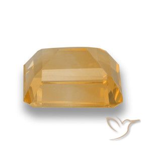 Citrino Dorado naranja natural de 4.27 ct, Corte Octágono / Esmeralda, VVS-VS