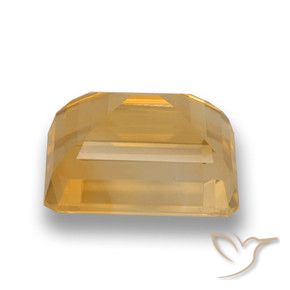 Citrino Dorado naranja claro medio natural de 4.45 ct, Corte Octágono / Esmeralda, VVS-VS