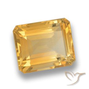 Citrino Dorado naranja natural de 4.39 ct, Corte Octágono / Esmeralda, VVS-VS