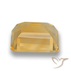 Citrino Dorado naranja natural de 4.39 ct, Corte Octágono / Esmeralda, VVS-VS