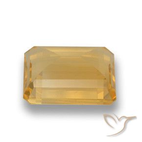 Citrino Dorado naranja natural de 3.84 ct, Corte Octágono / Esmeralda, VVS-VS
