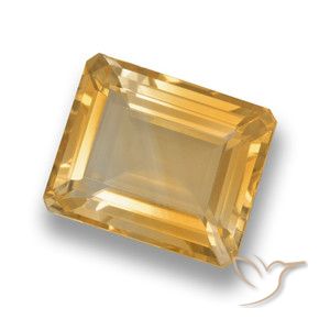 Citrino Dorado naranja natural de 4.20 ct, Corte Octágono / Esmeralda, VVS-VS