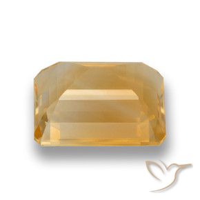 Citrino Dorado naranja natural de 4.20 ct, Corte Octágono / Esmeralda, VVS-VS