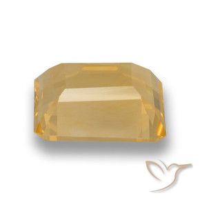 Citrino Dorado medio natural de 4.05 ct, Corte Octágono / Esmeralda, VVS-VS