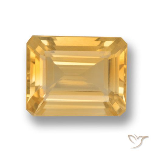 3.80ct Natural Oro Citrino, corte esmeralda, VVS-VS
