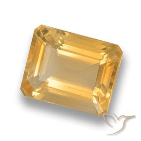 Citrino Oro natural de 3.80 ct, Corte Octágono / Esmeralda, VVS-VS