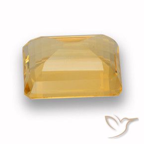 Citrino Dorado medio natural de 4.38 ct, Corte Octágono / Esmeralda, VVS