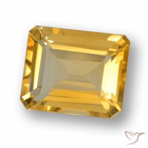3.76ct Natural Dorado naranja Citrino, corte esmeralda, VVS
