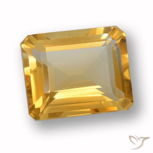 Citrino Dorado naranja natural de 3.76 ct, Corte Octágono / Esmeralda, VVS