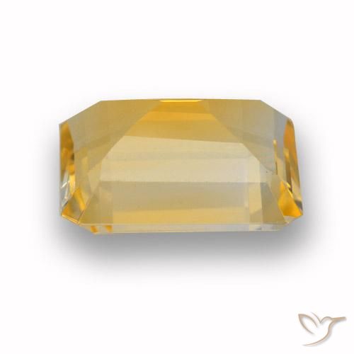 Citrino Dorado naranja natural de 3.76 ct, Corte Octágono / Esmeralda, VVS